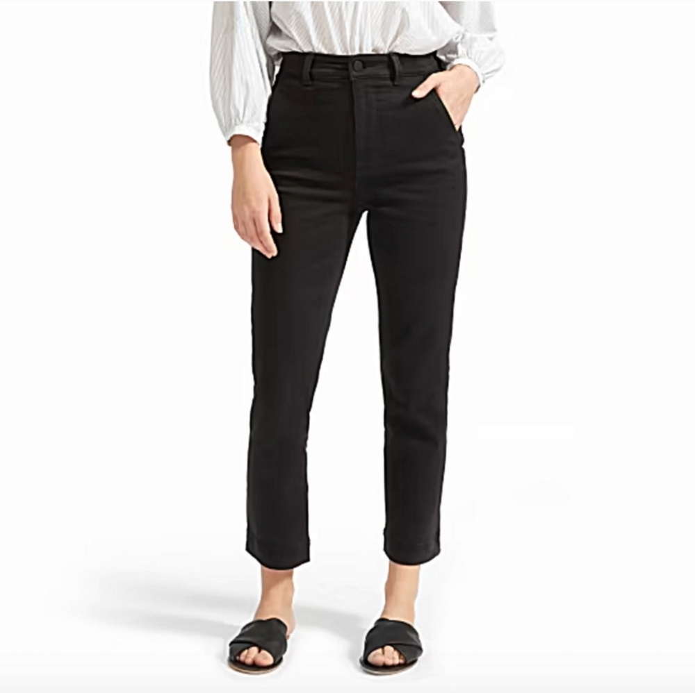Everlane Slim Leg Crop Ankel Pants in Black, size 4